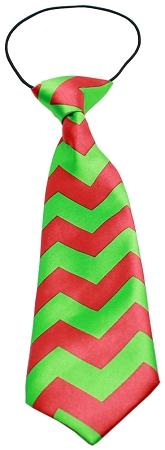 Christmas Chevron Big Dog Neck Tie InfiniteWags 