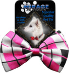 Dog Bow Tie Plaid Pink InfiniteWags 