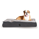 Orthopedic Dog Bed with Feather Top - 5" Medical Grade Memory Foam K&H Pet Products Medium - 30″ x 40″ x 6.5″ Black / Gray 