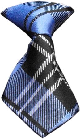 Dog Neck Tie Plaid Blue InfiniteWags 