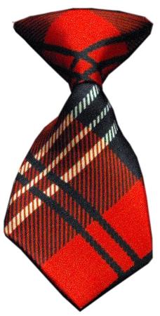 Dog Neck Tie Plaid Red InfiniteWags 