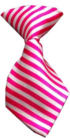 Dog Neck Tie Striped Pink InfiniteWags 