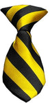 Dog Neck Tie Striped Yellow InfiniteWags 