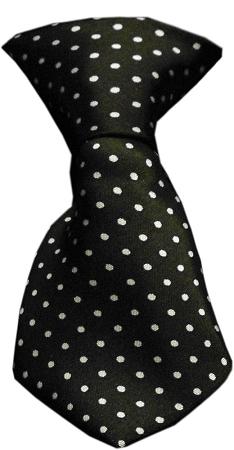 Dog Neck Tie Swiss Dot Black InfiniteWags 