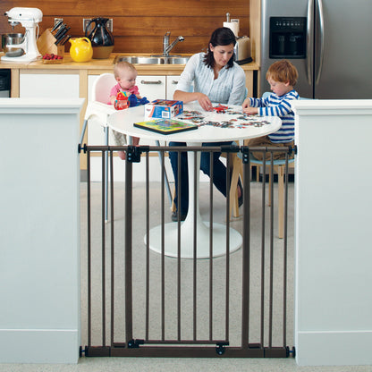 Extra Tall Pet Gate - Easy-Close - Pressure Mounted - Fits 28-38.5” Wide Openings North States 