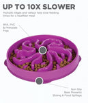 Slow Feeder Dog Bowl - Fun Feeder Slo-Bowl Flower Outward Hound 