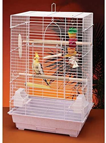 Cockatiel Bird Cage Starter Kit - Penn Plax Cockatiel Square Top Bird Cage Kit Bird Cages Penn Plax 