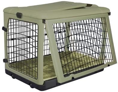 Indoor Outdoor Collapsible Crate with Bolster - Pet Gear Deluxe Steel Dog Crate with Bolster Pad Dog Crates Pet Gear 