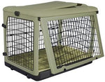 Indoor Outdoor Collapsible Crate with Bolster - Pet Gear Deluxe Steel Dog Crate with Bolster Pad Dog Crates Pet Gear 