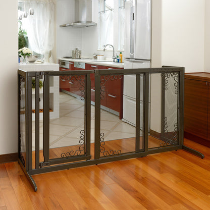 Deluxe Freestanding Mesh Pet Gate Richell 