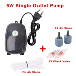 Aquarium Air Pump - Mini Silent Compressor - Oxygen Pump InfiniteWags 5W With Accessories 