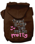 Tell me I'm Pretty Dog Hoodie MIRAGE PET PRODUCTS L Brown 