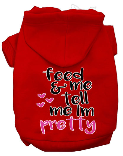 Tell me I'm Pretty Dog Hoodie MIRAGE PET PRODUCTS L Red 