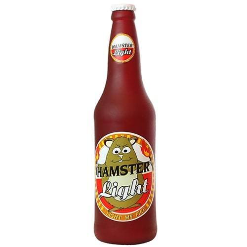 Beer Bottle Dog Toy - Silly Squeakers® Beer Bottle - Hamster Light Tuffy 