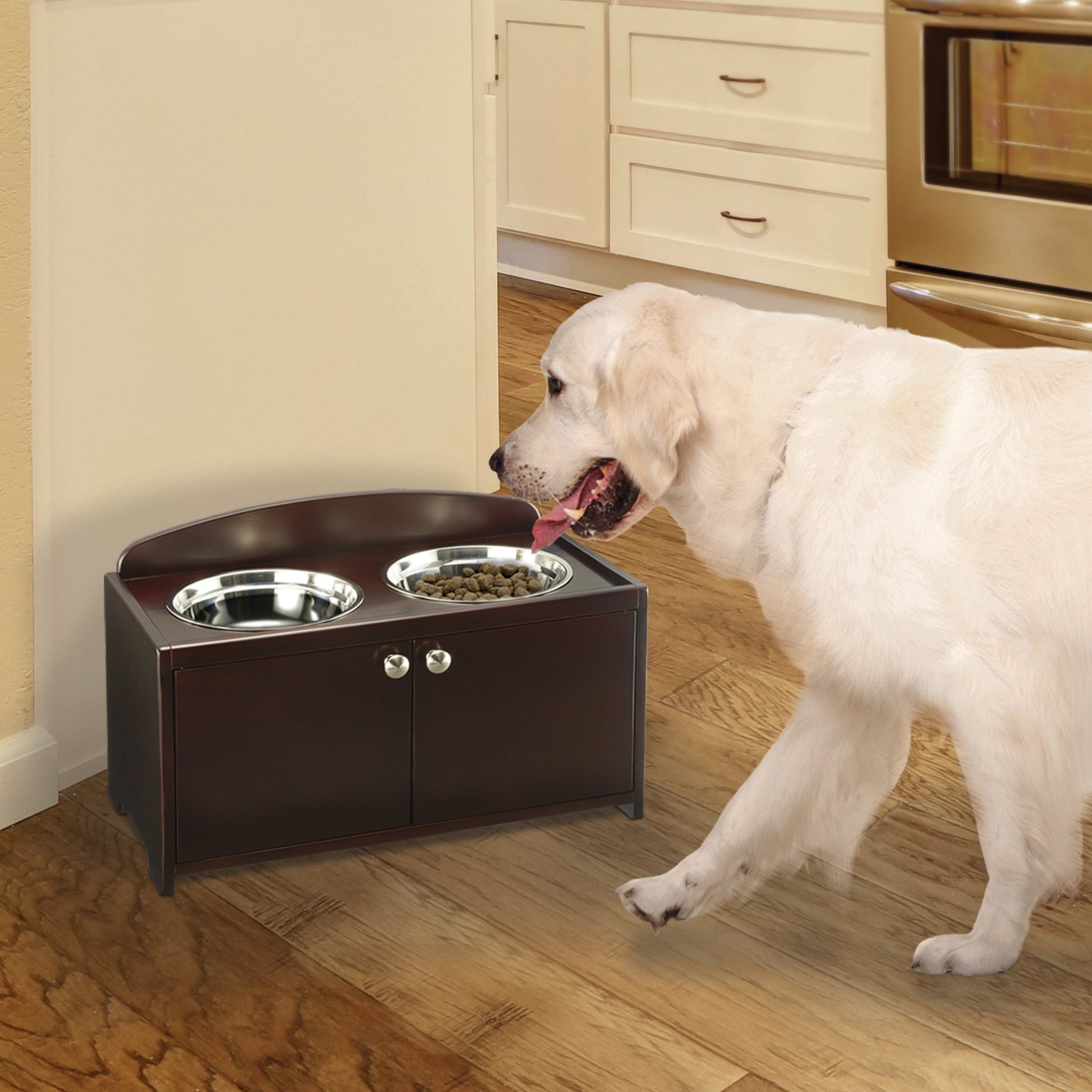 Elegant Wooden Pet Feeder - Richell Richell 