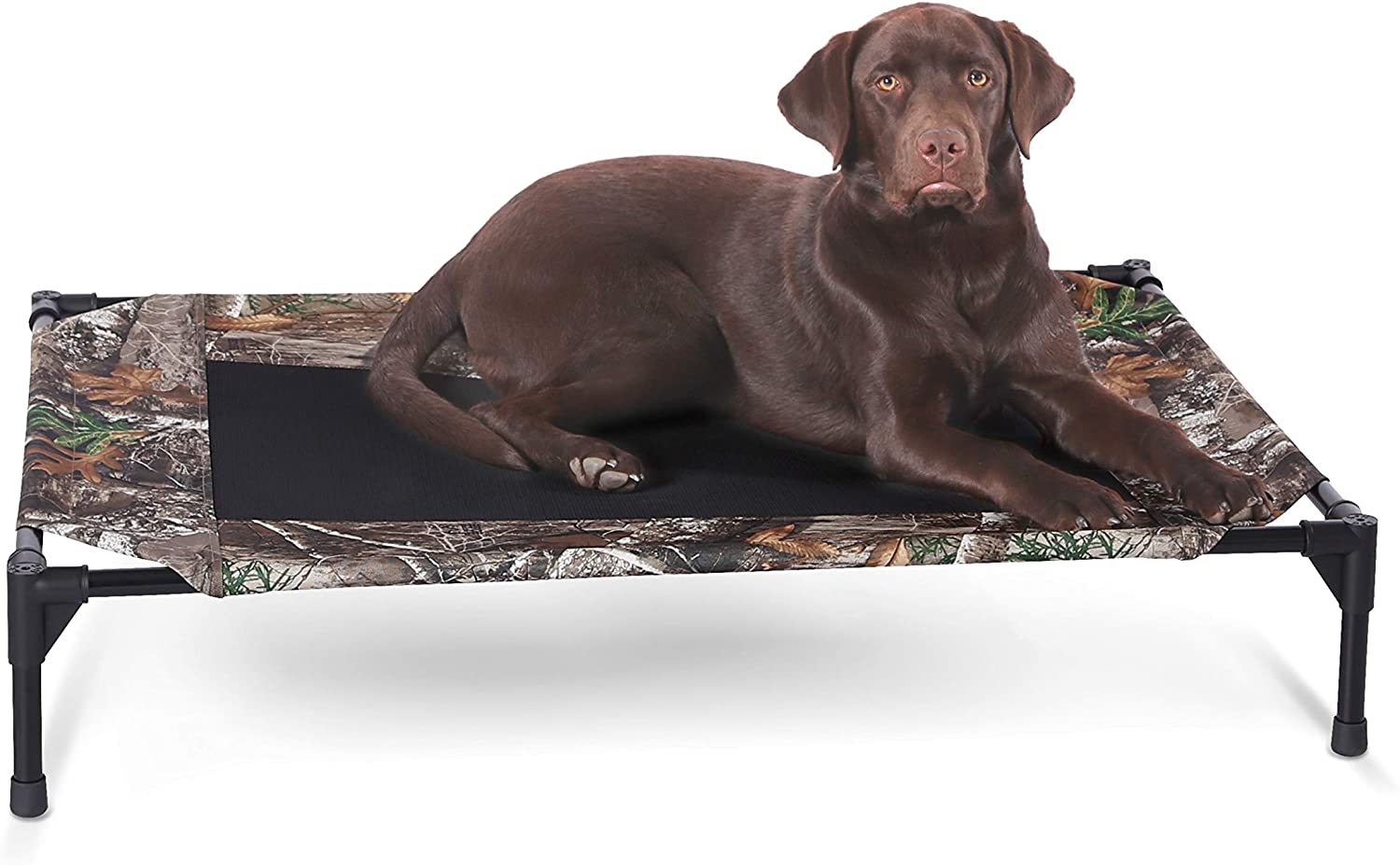 Camo Pet Cot - 200lb Capacity - K&H Pet Products RealTree Original Pet Cot K&H Pet Products Large - 30″ x 42″ x 7″ Camo 
