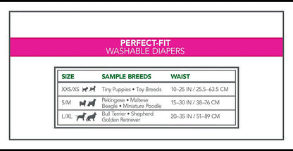 Washable Female Dog Diaper - Vet’s Best Perfect-Fit - 1 pack Vet's Best 