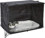Dog Crate Kit - 2 Door Dog Crate, Fleece pet Bed, Crate Cover, Food and Water Bowls - Midwest Homes for Pets iCrate Dog Crate Kit Midwest 