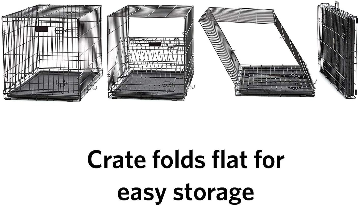 Dog Crate Kit - 2 Door Dog Crate, Fleece pet Bed, Crate Cover, Food and Water Bowls - Midwest Homes for Pets iCrate Dog Crate Kit Midwest 