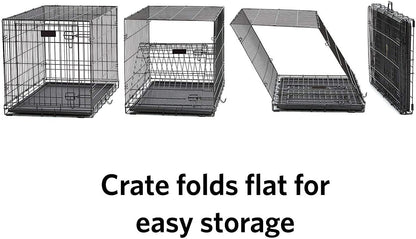 Dog Crate Kit - 2 Door Dog Crate, Fleece pet Bed, Crate Cover, Food and Water Bowls - Midwest Homes for Pets iCrate Dog Crate Kit Midwest 