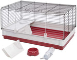 40" Large Rabbit Cage - Wabbitat Deluxe Rabbit Home- Includes Hay Feeder, Water Bottle, Feed Bowl, Elevated Feed Area Midwest 