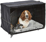 Dog Crate Kit - 2 Door Dog Crate, Fleece pet Bed, Crate Cover, Food and Water Bowls - Midwest Homes for Pets iCrate Dog Crate Kit Midwest Large - 36" Kit - Medium/Large Dog Breed 