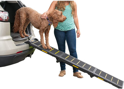 Tri Fold Dog Ramp - Supports up to 200lbs, 71 in. Long - Pet Gear Travel Lite Tri-Fold Reflective Pet Ramp Dog Ramps Pet Gear 