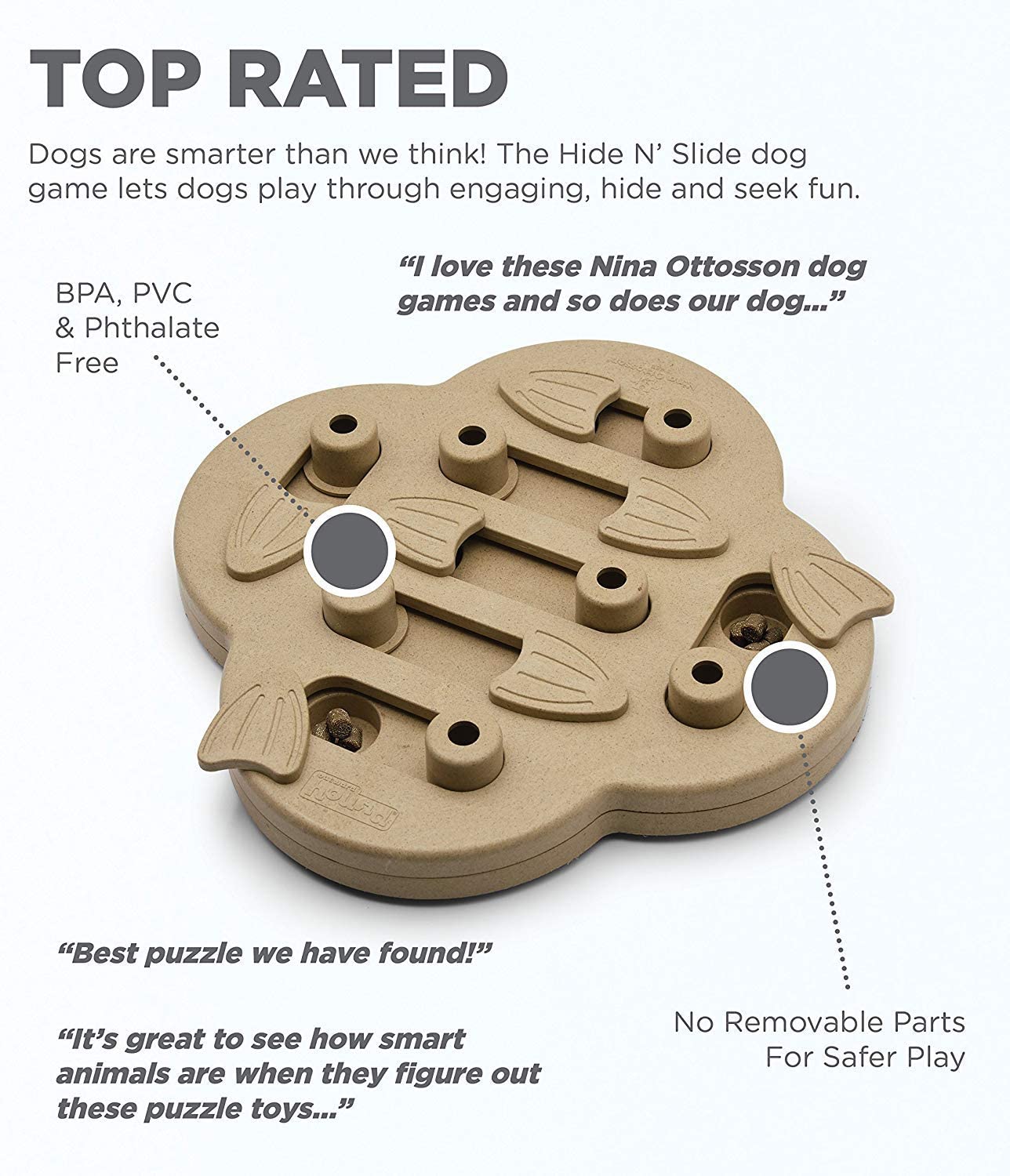 Nina Ottosson Dog Hide N' Slide Puzzle Game (Level 2 - Intermediate) Outward Hound 