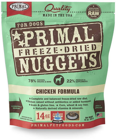 Chicken Flavored Freeze Dried Dog Food - Primal Pet Foods Freeze Dried Food For Dogs 14 oz - Chicken Dog Food Primal Pet Foods 