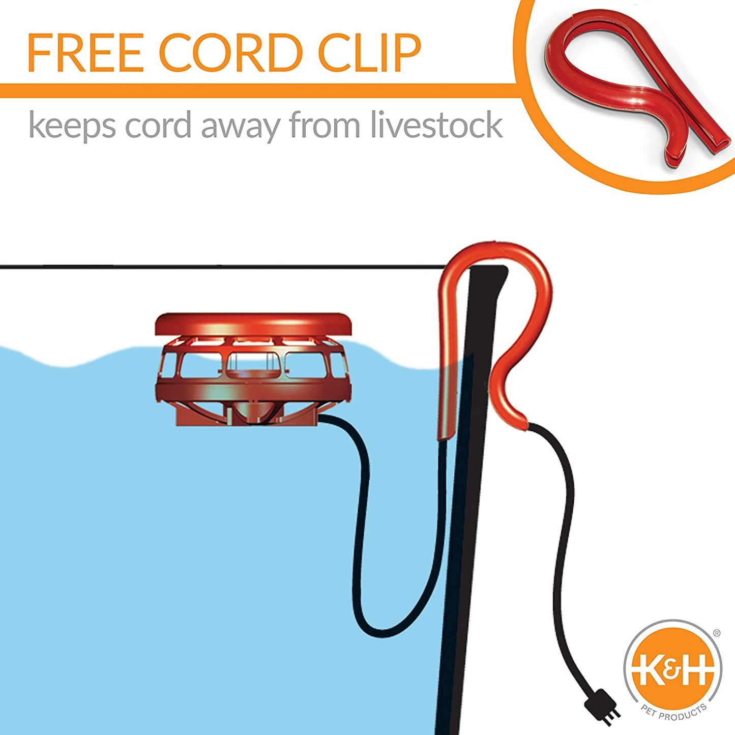 Stock Tank De-Icer - 1500 Watts - Farm Essentials Ultimate Stock Tank De-Icer - K&H Pet Products K&H Pet Products 