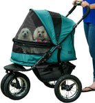 Double Pet Stroller - Zipperless Entry - Pet Gear No-Zip Double Pet Stroller Pet Strollers Pet Gear Pine Green 