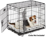 Fleece Dog Crate Bed with Comfortable Bolster - Midwest Homes for Pets Quiet Time Crate Pad Midwest 