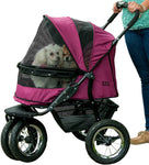 Double Pet Stroller - Zipperless Entry - Pet Gear No-Zip Double Pet Stroller Pet Strollers Pet Gear Boysenberry 