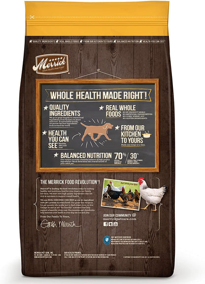 Real Chicken Dry Dog Food - Merrick Grain Free Real Chicken and Sweet Potato Recipe Dog Food Merrick 