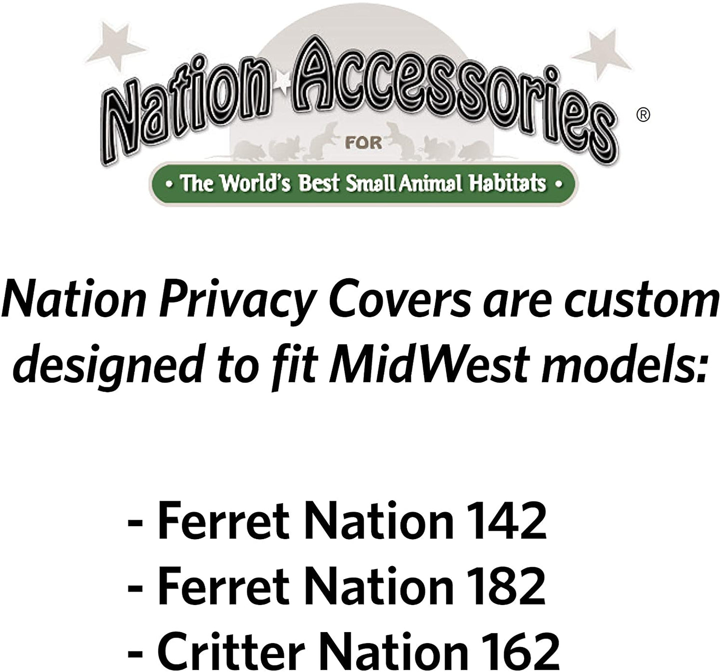 Ferret Nation Cage Cover for Ferret Nation & Critter Nation Small Animal Cages - 6″ x 24″ x 58.5″ Midwest 