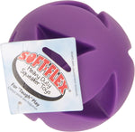 Heavy Duty Dog Ball Toy - Soft Flex Best Clutch Ball Dog Toy with Squeaker - Hueter Toledo Hueter Toledo Small - 4.5" x 4.5" x 4.5" Purple 