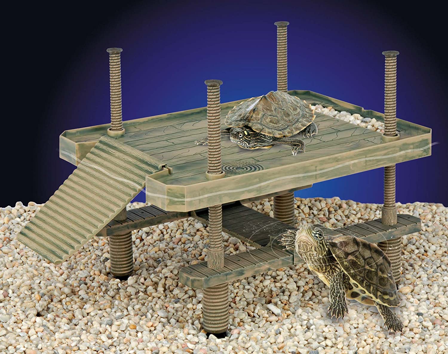 Large Turtle Pier - 16" x 11" x 16" - Penn Plax Reptology Reptile Products Penn Plax 