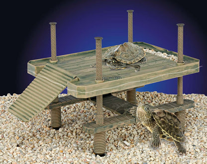 Large Turtle Pier - 16" x 11" x 16" - Penn Plax Reptology Reptile Products Penn Plax 