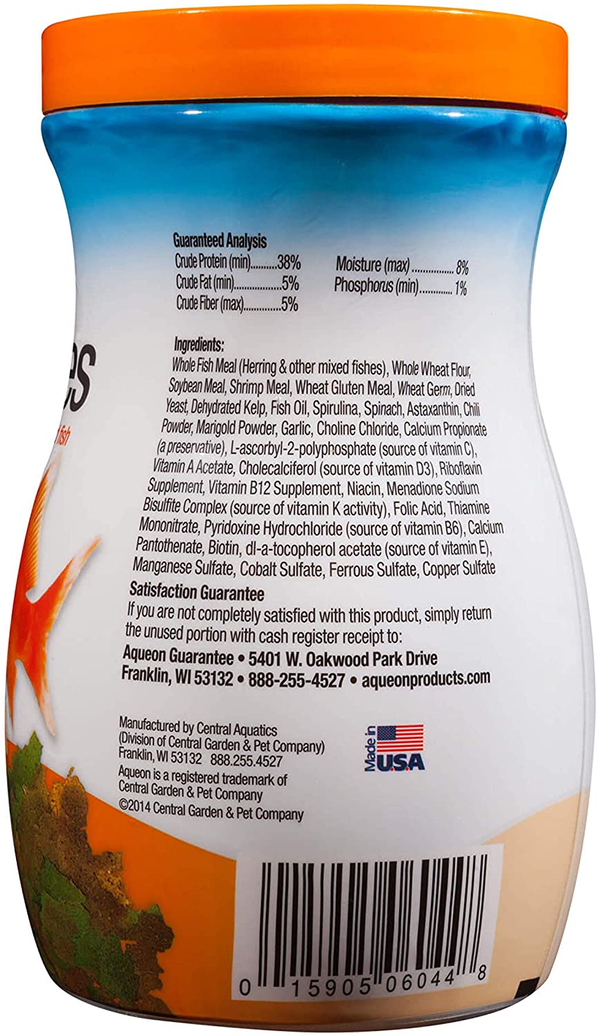 Aquarium Goldfish Food Flakes - Aqueon - 7.12 ounces Aqueon 