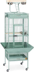 Small Wrought Iron Bird Cage - 18" L x 18" W x 31.5" H - Prevue Hendryx Bird Cages Prevue Hendryx Sage Green 
