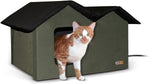 Outdoor Heated Cat House - Extra-Wide - Red - 26.5" x 15.5" x 21.5" K&H Pet Products 