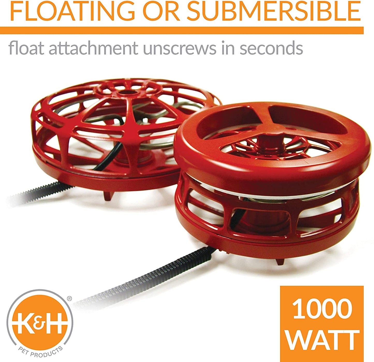 K&H Manufacturing Farm Essentials Ultimate Stock Tank De-Icer 1000 watts K&H Pet Products 