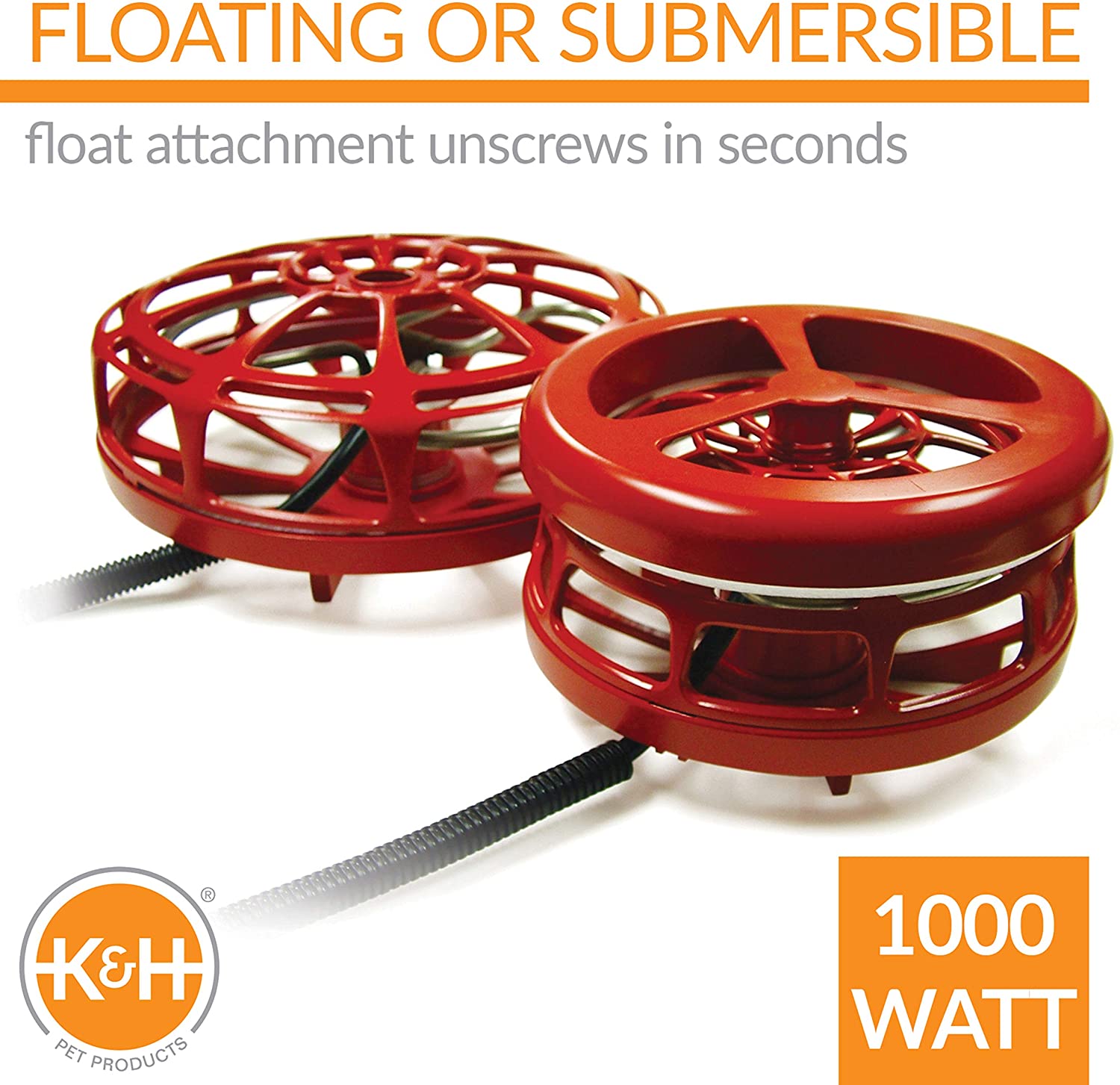 K&H Manufacturing Farm Essentials Ultimate Stock Tank De-Icer 1000 watts K&H Pet Products 