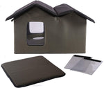Outdoor Cat House - Extra-Wide - Unheated - Red K&H Pet Products 