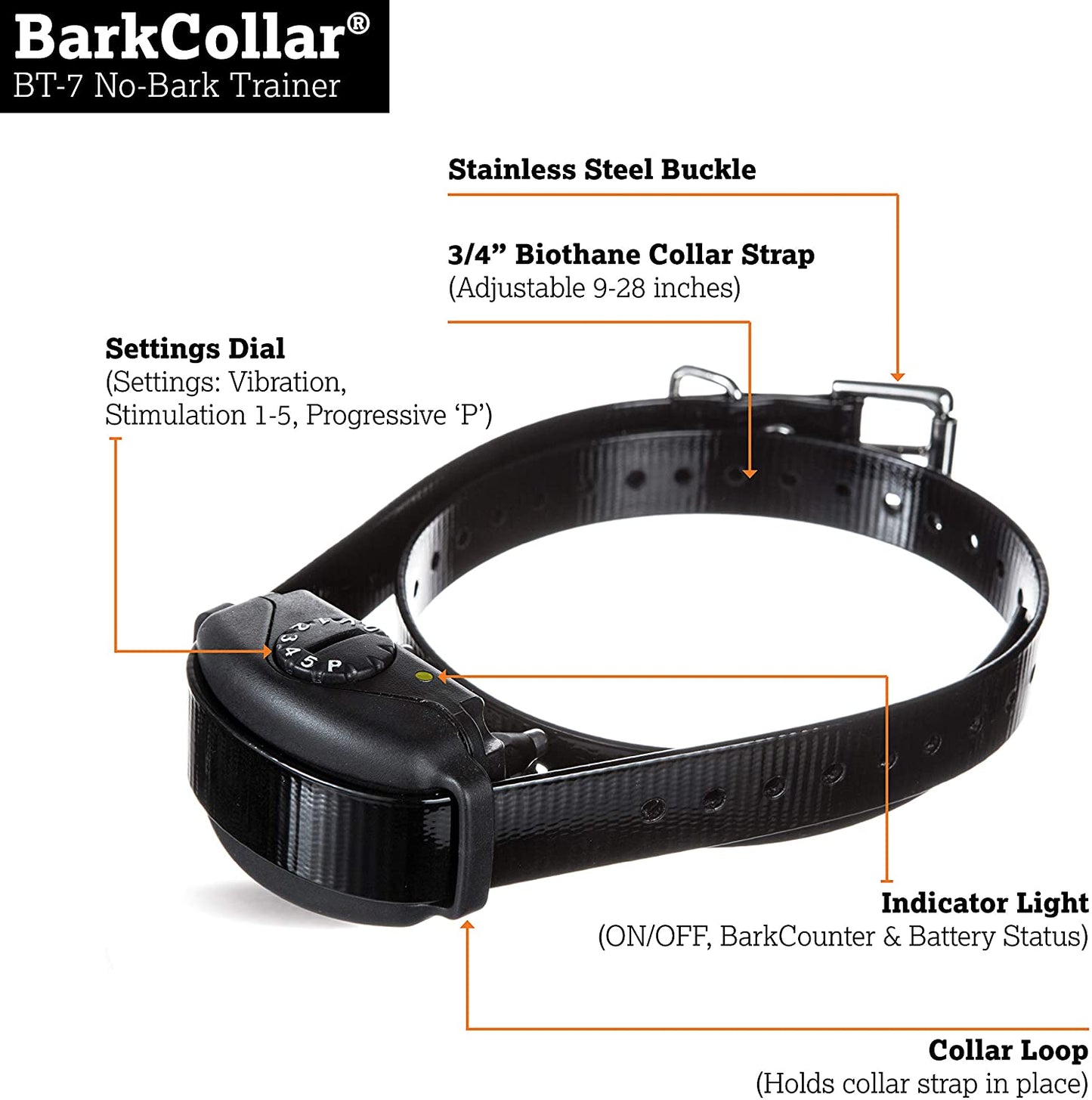 No Bark Dog Training Collar - Vibration - DogWatch BT-7 No-Bark Training Collar Bark Control DogWatch 