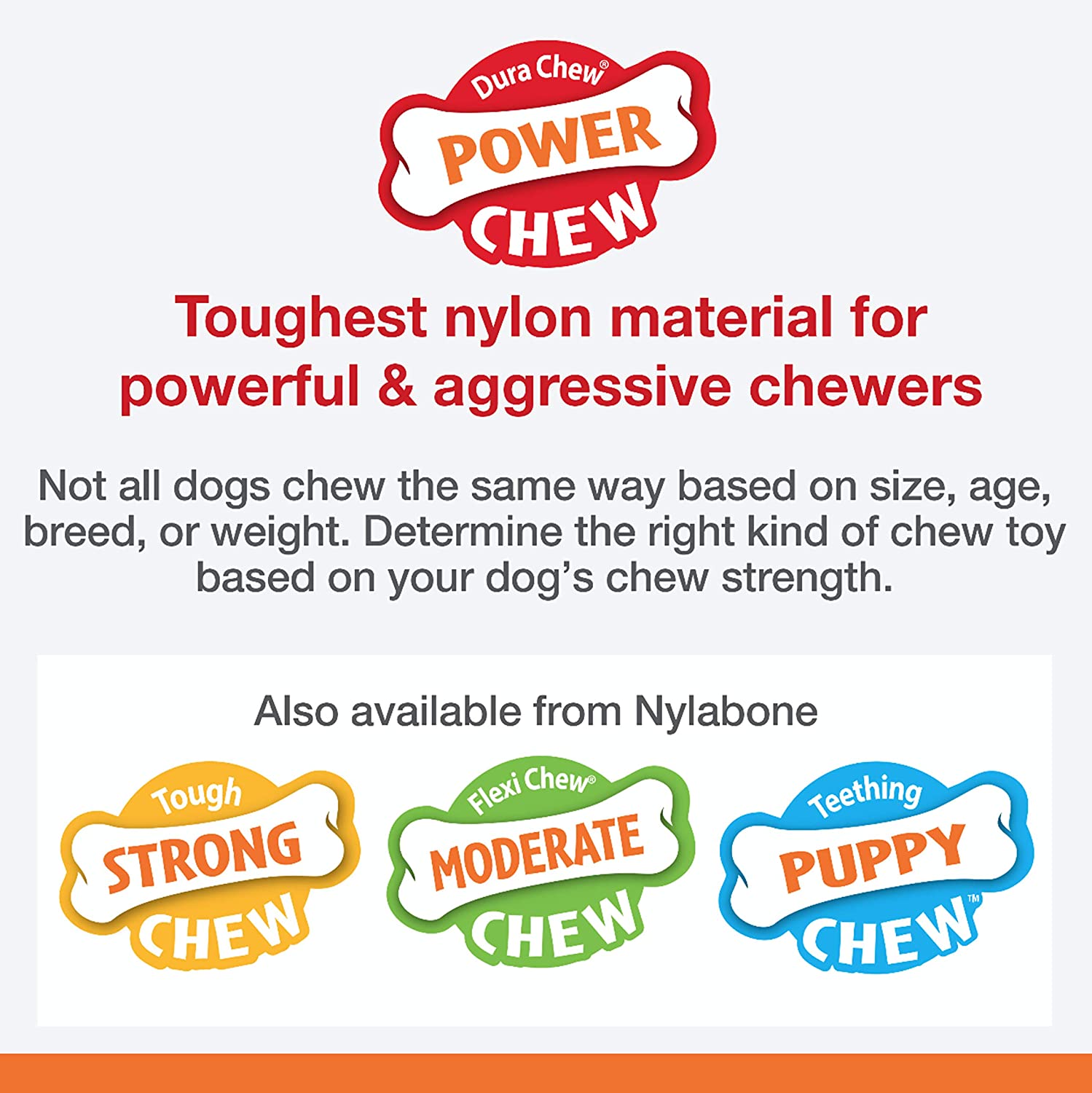 Long Lasting Dog Chew Toy - Nylabone Power Chew X Bone Nylabone 
