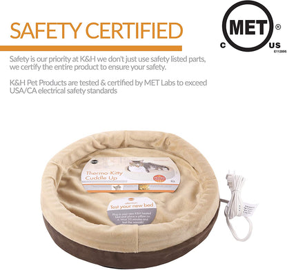 Heated Cat Bed - K&H Pet Products Thermo-Kitty Cuddle Up Bed K&H Pet Products 