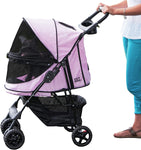 Zipperless Pet Stroller - Pet Gear Happy Trails No-Zip Pet Stroller Pet Strollers Pet Gear Pink Diamond 