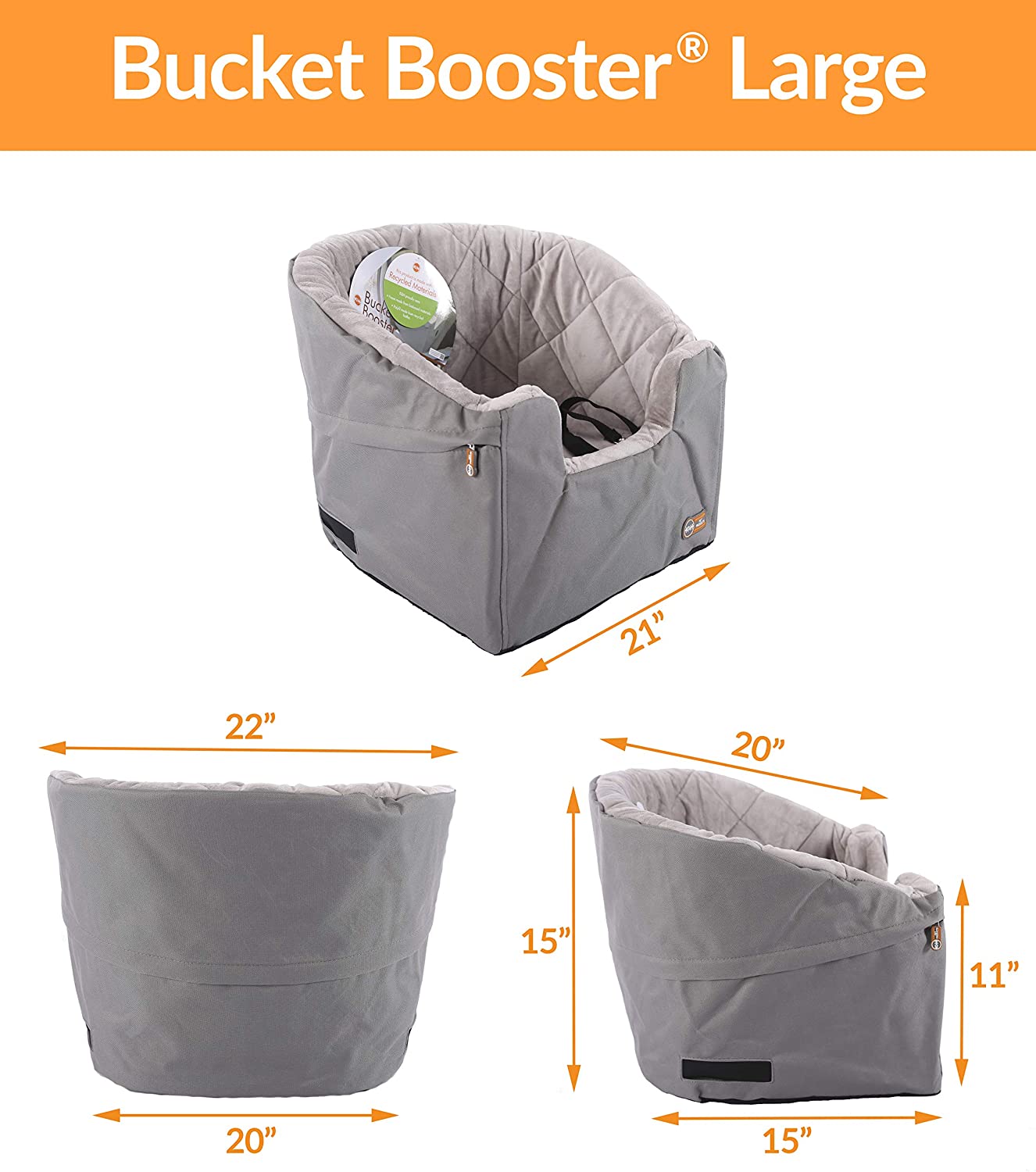 Dog Safety Seat for Cars, Trucks and SUVs - Booster Pet Car Seat - K&H Manufacturing K&H Pet Products 