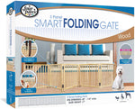 Folding Freestanding Dog Gate - Expands from 48 - 110 inches - Smart Design Folding Freestanding Gate 5 Panel - Four Paws Four Paws 